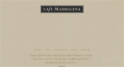 Desktop Screenshot of cafemaddalena.com